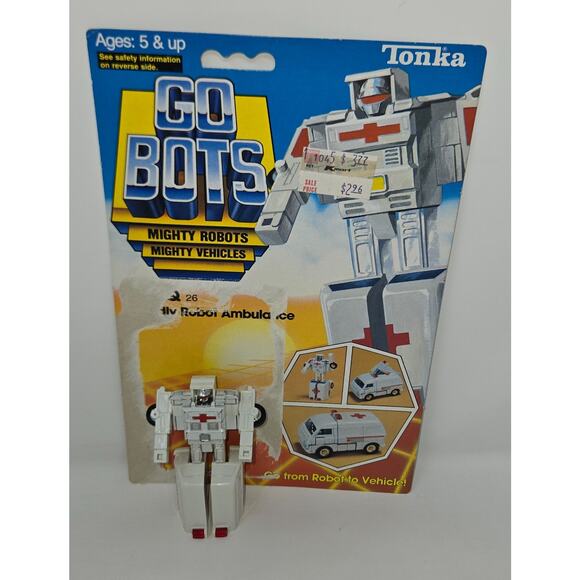 GoBots Rest-Q Ambulance Action Figure 1983 Package Cardback Complete - Picture 1 of 16